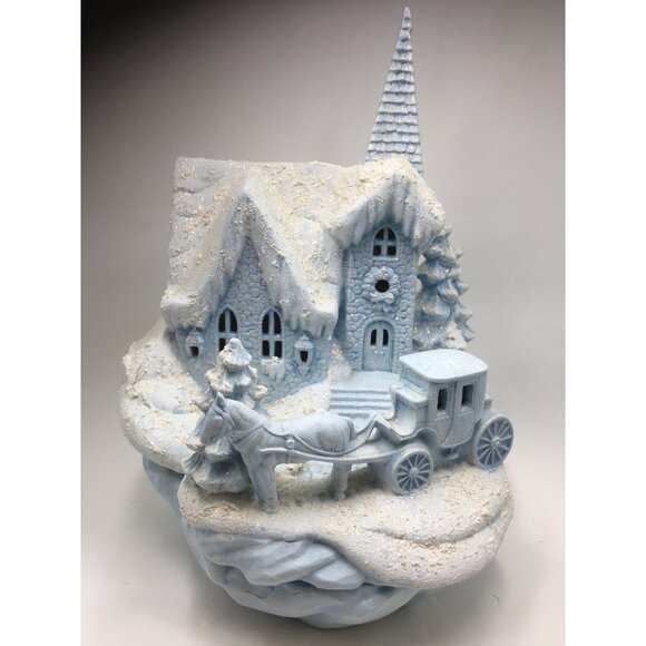 Vtg Tampa Bay Mold Co Light Up Christmas Village Snow Scene Holiday Decor 2000 - Picture 1 of 16